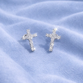 Cross- Diamond Earrings